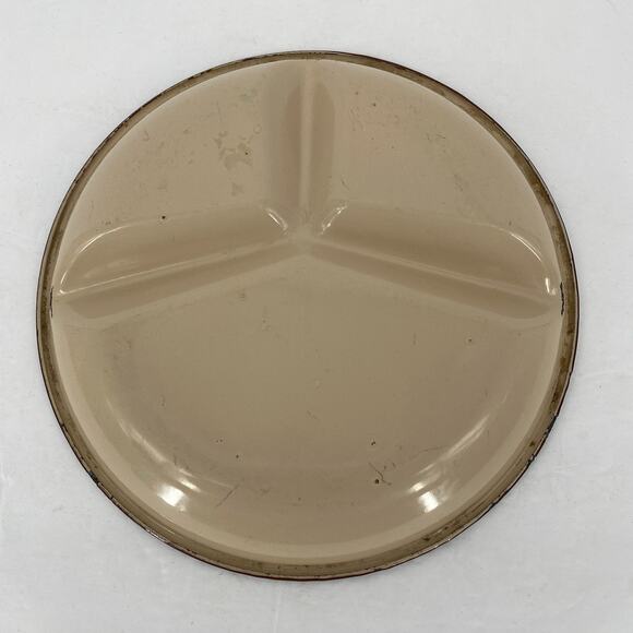 Fred Roberts Antique Western Enamelware Divided Dinner Plate - Picture 6 of 8